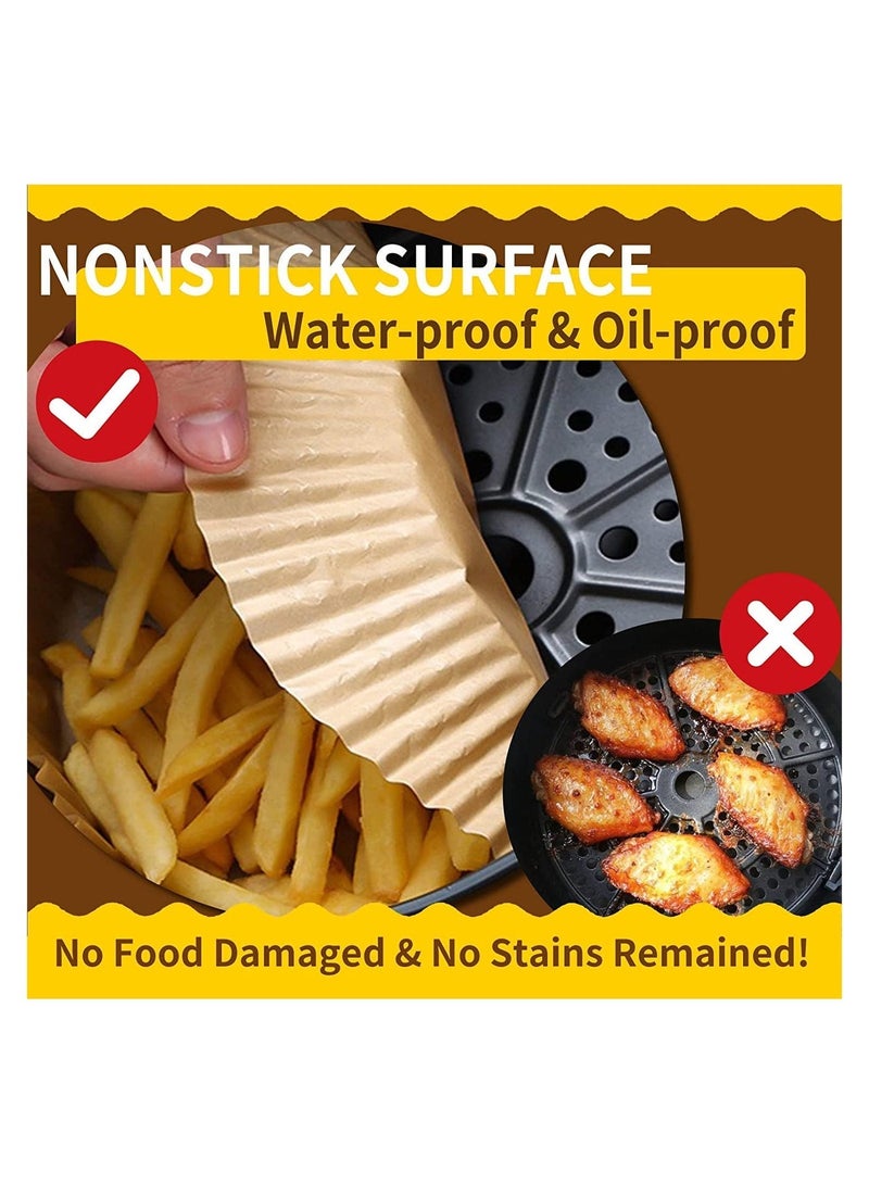 Eworld Disposable Parchment Paper Plates, Non Stick Air Fryer Liners for Serving Food, 200 Pieces - Image 5